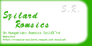 szilard romsics business card
